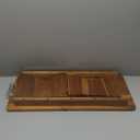 Extra Wide 26in Wooden Step Stool, Heavy Duty One Step Stool for Adults and Seniors, Holds Up to 550 lbs, Reinforced Cross Bar, Non-Skid Surface, Multipurpose Use for Kitchen, Bathroom, Bedroom (Warm Acacia)