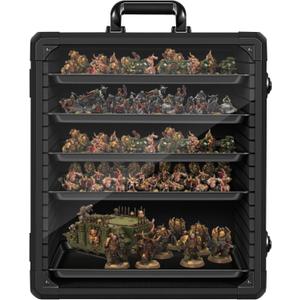 Miniatures Storage Case Miniatures Transport Case Aluminum Alloy Frame with Lock (X-Large Size)