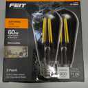Feit Electric ST19 Vintage Edison LED Light Bulb, 60W Equivalent, Dimmable, 2700K Soft White, 800 Lumens, E26 Base, Retro Filament Light Bulbs, 15,000-Hour Lifetime, ST1960/CL/927CA/2, 2 Pack