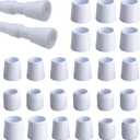 24 PCS 8 Set Rod End Caps for Tension Rods, Anti-Skid Non-Slip Waterproof Covers, Rustproof Protective Caps for 19-22mm Telescopic Poles, 3 Sizes