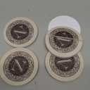 Thirstystone Monogram Letter N 4 Pack Sandstone Coasters Manufactured in The USA Decorative Absorbent Easily Wipes Clean (Multicolor)