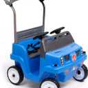 Step2 Side-by-Side Push Around SUV, Kids Push Car, 2 Seats, Stroller Substitute, Includes Seat Belts & Horns, Made of Durable Plastic, Max Weight 100 lbs., For Toddlers 1.5-5 Years Old, Blue (Large)