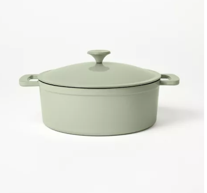5.5qt Enamel Dutch Oven - Figmint, Sage Green