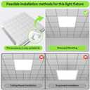 2x2 LED Light Flat Panel 4Pack,40/35/30/25/20W,5 Color Temps 2.7K/3K/3.5K/4K/5K,Dimmable (0-10V) Recessed Drop Ceiling Lights,5200 LM Fixture Flush Mount Ceiling for Office Kitchen Garage ETL-4Pack