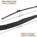 Rear Wiper Arm Blade Replacement for Ford Explorer 2011-2023,Escape 2013-2023,2015-2019 Lincoln MKX Back Windshield Wiper Blade Arm Set -Original Equipment Replacement