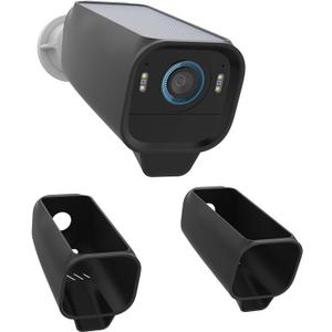 Silicone Cover Skins for Outdoor Use, Compatible with Eufy Security eufyCam S3 Pro Camera, Easy Install Eufy Camera Case (2pack-Black)