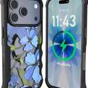 iPhone 17 Pro MagSafe Case - Gripzilla Protective Magnetic Case for Men [Rugged + Tough] Military Grade Heavy Duty Grip Armor - Drop Tested for Apple iPhone 17 Pro - Blue Blossoms