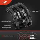 A-Premium [V6 4.0L] Engine Upper Intake Manifold Assembly W/Valve & Gasket Compatible with Ford Explorer 2004-2010, Explorer Sport Trac 2007-2010 & Mercury Mountaineer 2004-2010