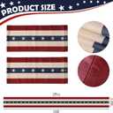 4th of July Decorations: 2pcs 1.6x18ft Vintage Retro American Flag Banner Outdoor Decorations for Front Door Porch Fence, Patriotic Fourth of July Decor for 250th Anniversary Memorial Independence Day