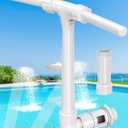 POOLHOUR [Patented] 2026 Height Upgrade Pool Fountain for Above Ground/Inground Pools with Dual High-Pressure Spray, 360 Adjustable Cooling Jet & Relaxation - Waterfall Sprinkler Cooler