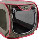 Large Pop Up Kennel,Collapsible Travel Pet Crate, Indoor and Outdoor Portable Dog Enclosure, Portable Pet Car Seat Kennel (Coffee, Large)