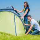 Yaocom Fiberglass Tent Poles Replacement Pre Assembled Black Tent Poles Camping Rod Parts for Hiking Outdoor Camping Backpacking