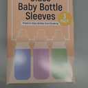 Impresa 3-Pack Glass Baby Bottle Sleeves - Multicolor Silicone Covers for Dr Brown Glass Bottles 8 oz with Measurements