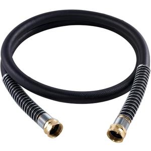 Leader Garden Hose 5ft x 5/8", Heavy Duty Short Water Hose, Female to Female Fittings, Five Layered Braiding for Durability, 1000PSI Burst, 200PSI Working (Black)
