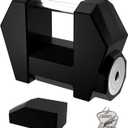 DEEAGLE Trailer Lock, Wide 1.2 Span, 1/4 Dia Trailer Coupler Tongue Lock, Wide Trailer Locks, Boat Trailer Locks for Towing Trailer Security, Black