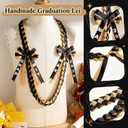 Suncalla 2026 Graduation Leis Graduation Ribbon Lei with Letter Stickers Class of 2026 Double Braided Necklace Gift for Grad Party Accessories