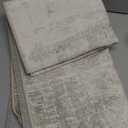 3x6 Washable Hallway Runner Rug: Abstract Stain Resistant Bathroom Kitchen Rug Farmhouse Ultra Soft Bedroom Entryway Print Floor Mat Thin Non-Slip Indoor Carpet for Living Room Laudry(3x6,Beige/Cream)