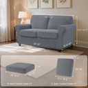 SUBRTEX 5 Pieces Stretch Sofa Slipcover Sets Couch Cover Sets Backrest Cushion Covers Furniture Protector Collection Set for Oversize Sofa Loveseat Chair Slip Covers(Medium, Light Gray)