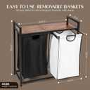 CWS Home Goods Laundry Basket Organizer with 2 Removeable Bags & A Large Top Shelf Laundry Hamper with Handles for Clothes or Toys for Laundry Room, Bathroom, & Dorm with 2x 45Pounds Bags (46LBs)