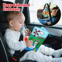 2Pack Soft Baby Books Animal Tails Toy Touch and Feel Crinkle Cloth Book Infant Toy with Non-Toxic Fabrics, Baby Shower, Thank You Valentine's Gifts for Newborn Boys and Girls 3-12 Months