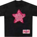 Verdusa Men's Graphic T Shirts Drop Shoulder Vintage Short Sleeve Casual Tee Tops (M)