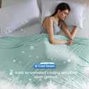 Bedsure Green Cooling Blanket Twin XL for Hot Sleepers -Summer Cold Blanket with Rayon Derived from Bamboo for Twin Size Bed, Ice Cool Cold Lightweight Arc-Chill Thin Summer Bedding, 60x90