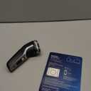 Philips Norelco Shaver 3900 Series, Wet and Dry Electric Shaver, P-Cap, Travel Pouch, Charging Stand, Storm Blue, Model S3341/92 (Silver New)