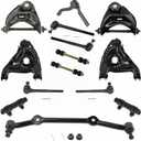 TRQ Front Steering & Suspension Kit Center Link Control Arm with Ball Joint Idler Arm & Bracket Assembly Sway Bar Stabilizer Link Tie Rod Tie Rod Adjusting Sleeve Compatible with Chevrolet GMC