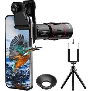 Evil eye 18X Telephoto Lens, Hight Power Telephoto Phone Lens with Tripod, Mobile Cell Lens Attachment for Android & iPhone, Samsung and Most Smartphone