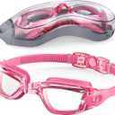 Aegend Swim Goggles, Swimming Goggles No Leaking Full Protection Adult Men Women Youth (Rose Red)