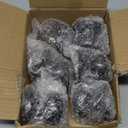 Haidms 6 Pack Matte Black Door Knobs Interior, Privacy Interior Door Knob for Bedroom or Bathroom Classic Black Round Doorknobs Hardware (Square Panel Interior Door Knobs)