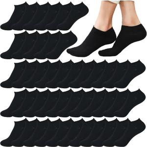 12-30 Pairs Low Cut Ankle Socks for Women No Show Casual Breathable Athletic Socks Bulk for Sport