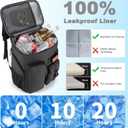 BAGPARKK Insulated Cooler Backpack,33 Cans Multifunctional Double Deck Leakproof Cooler Bag with Sternum Strap,Large Capacity Lightweight Travel Camping Beach Backpack