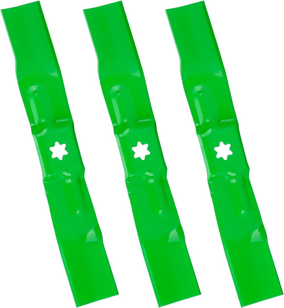 942-05067 6 Star Mulching Blades for Cub Cadet XT1 XT2 LT50 RZT Troy Bilt Mustang XP Craftsman Z550 T260 Mower Blade for 50 Inch Deck Zero Turn Lawn Tractor Mower Replace 942-05052-X 942-05052/3 Pack