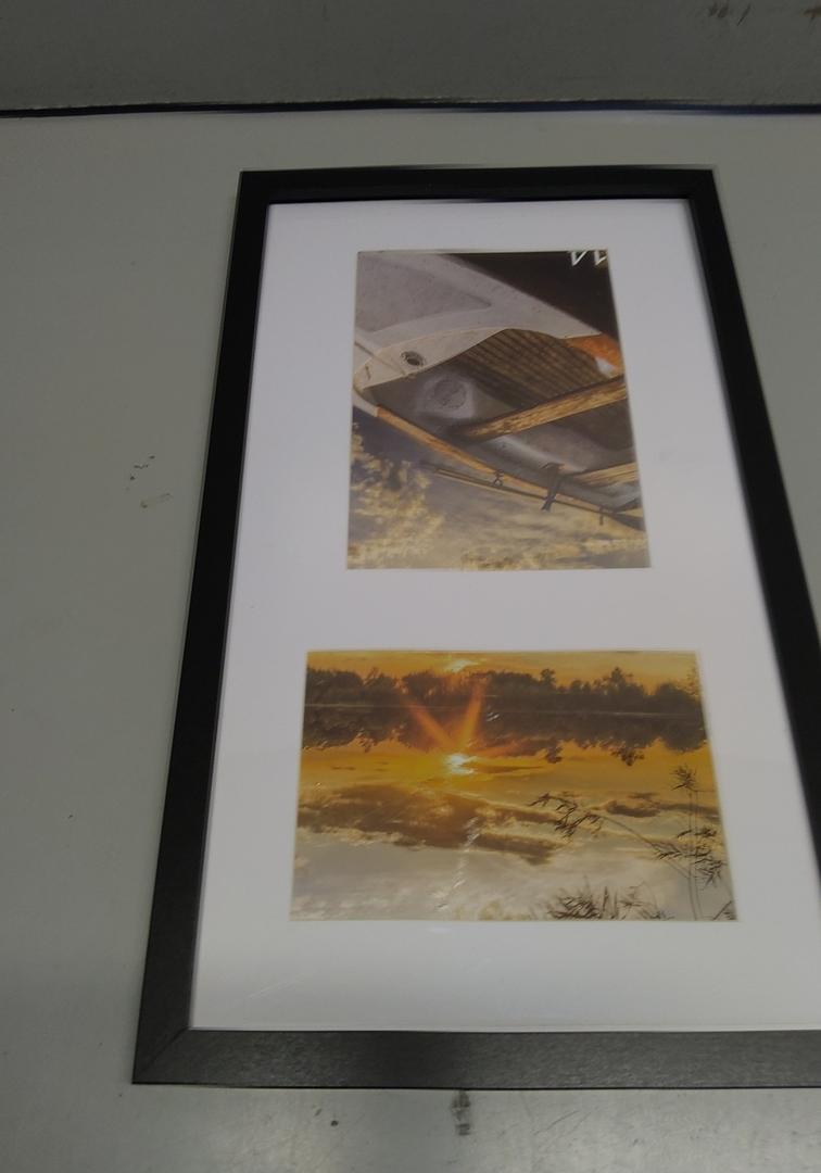 DUENPY 8x14 Picture Frame Collage Display 4x6 and 5x7 Photos for Available Horizontal Wall Mounting Display and Vertical Black