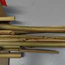 4 Ft Bamboo Stakes with 100 Twist Ties Natural Bamboo Garden Stakes for Tomatoes Cucumber Grapes Pole Beans Trees Potted Dahlia Flowers and Climbing Plants - Pack of 25