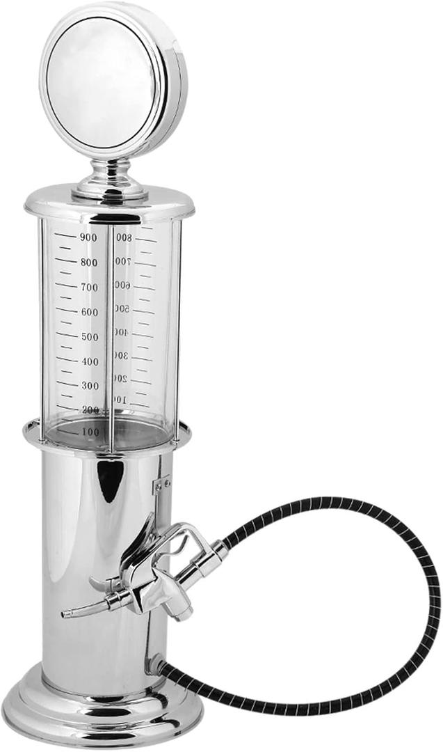 Gas Pump Liquor Dispenser - Retro Vintage Bar Decanter 1000ml | 16.9 in Tall | Food-Safe | Whiskey Vodka Beer Wine | Home Bar Decor Novelty Gift for Men Dad Party