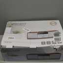 Nostalgic Bluetooth Stereo System for Home, WISCENT Vintage Micro HiFi Systems CD Player, with Bluetooth Audio Streaming, FM Radio, USB Port, Aux-in, Earphone Port (Brown)