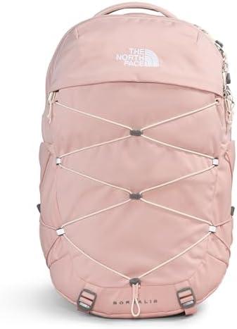 THE NORTH FACE Women's Borealis Commuter Laptop Backpack | Everyday Travel Bag with 16" Laptop Sleeve, Women-Specific Fit, Reflective Details, Pink Moss Dark Heather/Gardenia White-NPF, One Size