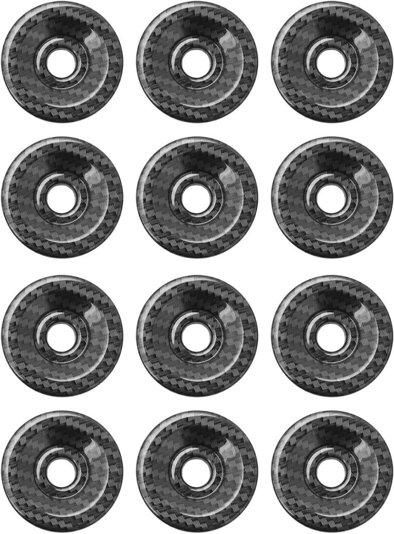 Mokuo Motorcyle Fairing Parts,12Pcs Side Cover Decor Washer in ABS Material Compatible with 2021-2024 Honda Grom Msx 125 SF,Carbon Fibre Color