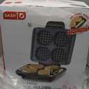 DASH Multi Mini Waffle Maker - Four 4 Waffle Molds, Nonstick Waffle Iron with Quick Heat-Up, Nonstick Surface - Perfect Mini Waffle Maker for Kids and Families, Just Add Batter (Graphite)