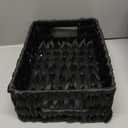 GRANNY SAYS Wicker Storage Basket, Decorative Woven Baskets for Storage, Waterproof Baskets Organizer, Wicker Basket for Organizing, 2-Pack, Black (11 "L x 7 "W x 3 "H)