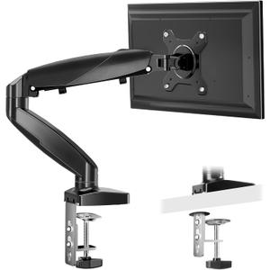 Simple Deluxe Single Monitor Arm, 13" to 32" Adjustable Desk Monitor Stand Mount, Black