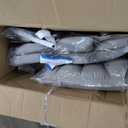 Efomao Big and Tall Office Chair 400lbs  PU Leather Executive Office Chair with Lumbar Support & Leg Rest, Heavy-Duty Computer Chair for Home Office, Grey