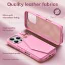 TAURI for iPhone 16 Pro Max Case, Removable Magnetic Wallet Case with Card Holder, [Compatible with MagSafe] Durable PU Leather Phone Case with Wireless Charging, Pink