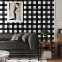 5 x Black and White Checkered Peel and Stick Wallpaper Modern Gingham Wall Paper Plaid Removable Contact Paper Self Adhesive Wallpapers for Bedroom Bathroom Shelf Liner Vinyl 17.3" x 78.7"