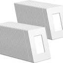 BESTTEN (50 Pack) USWP4 Matte White Screwless Switch Plate, 1-Gang Decorator Wall Outlet Cover, H4.69 x W2.91, for Light Switch, Dimmer, USB, GFCI, Receptacle