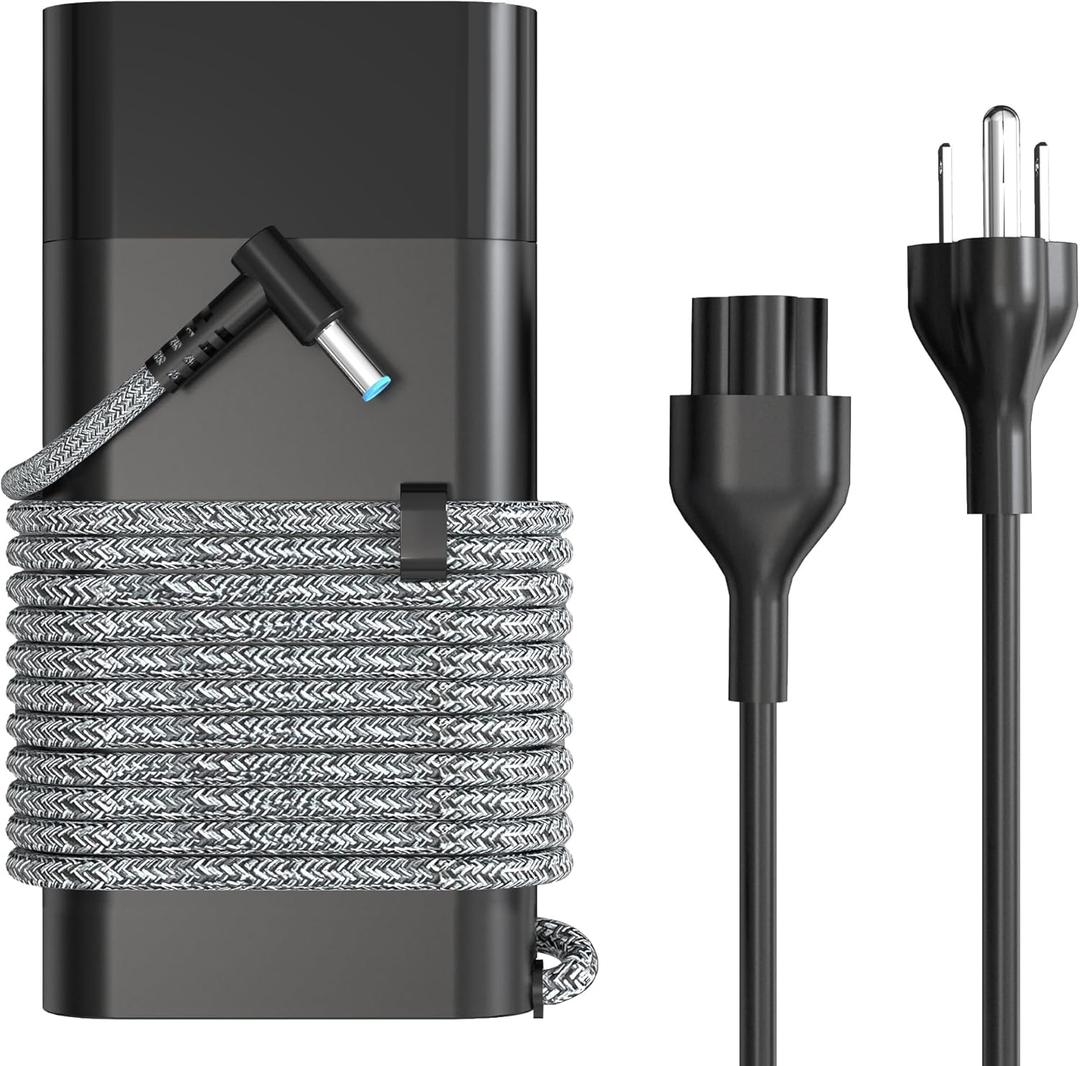 200W Laptop Charger for HP Original Omen, Pavilion Gaming 15 16 17, Victus 15 16, ZBook 15 17, ZBook Fury Create Studio Envy 15 2020 TPN-DA10 Gaming Laptop Power Adapter Supply AC Adapter (200W 4.5mm)