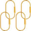 4 Pcs Gold Carabiner 2.36"*1.34" Gold Key Ring Durable Brass Key Ring Purse Bag Charms for Handbags Brass Screw Lock Keychain Car keychains for Men Women