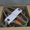 Amazon Basics Slim, Velvet, Non-Slip, Durable Suit Clothes Hangers for Closet, Coats, Pants, Shirts, Gray/Silver, Pack of 100